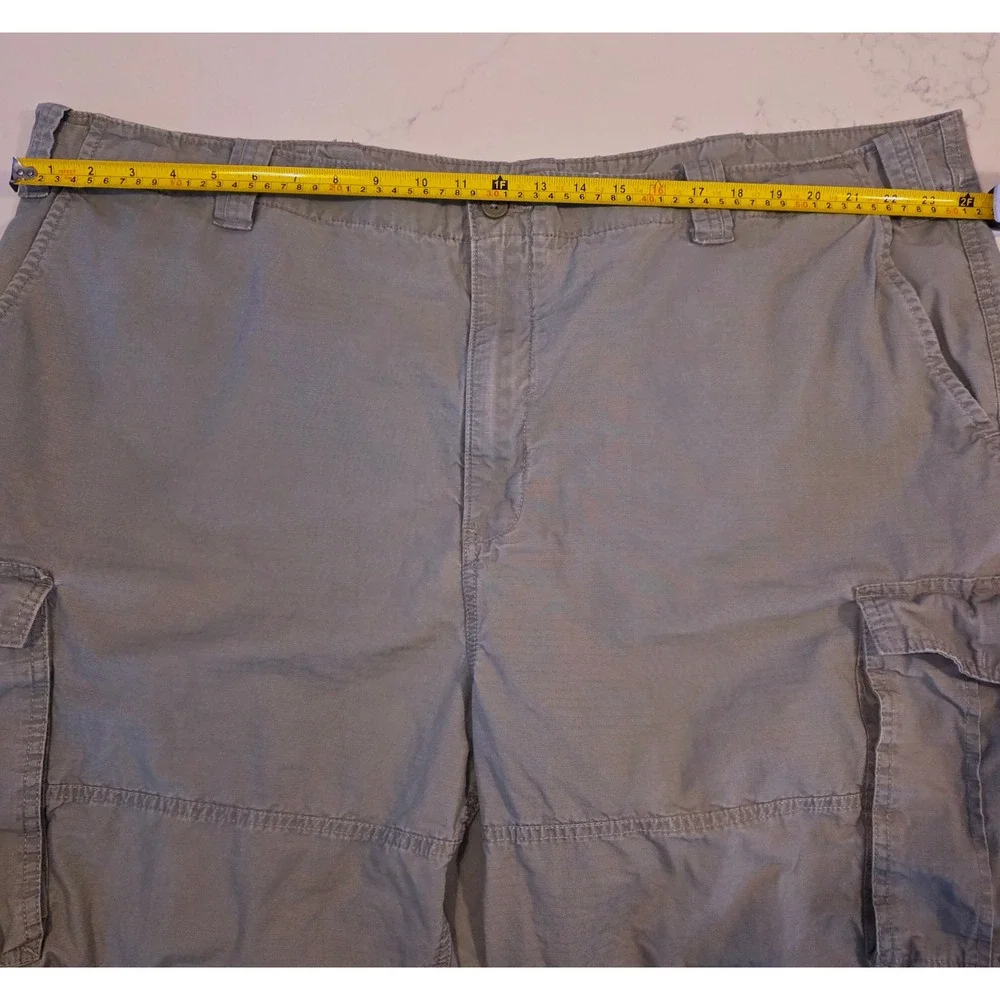 Nautica Ripstop Cargo Shorts Mens 48 Gray Cotton N7129013 - Picture 9 of 11
